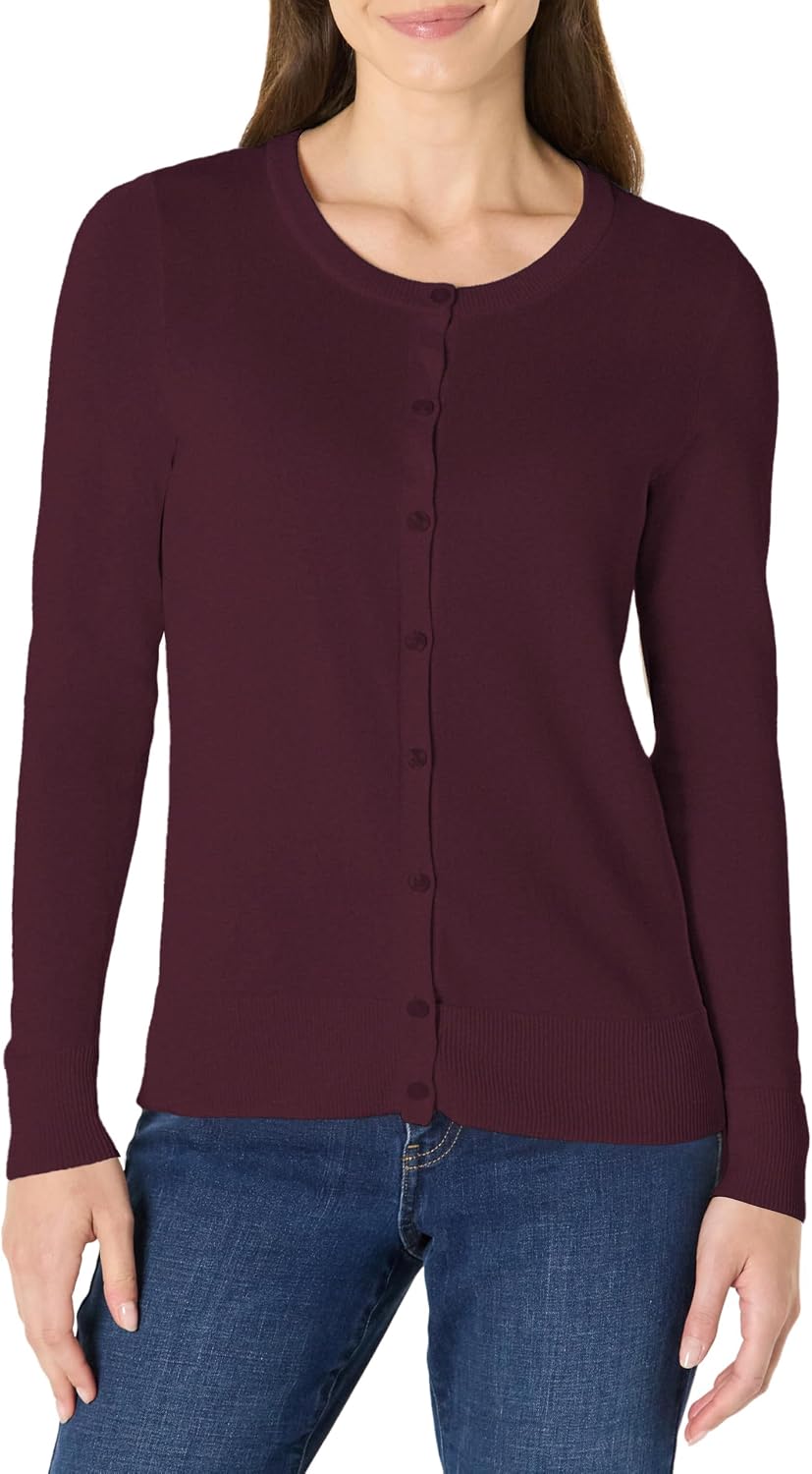 Amazon Essentials lightweight crewneck cardigan sweater, photo 4 of 26