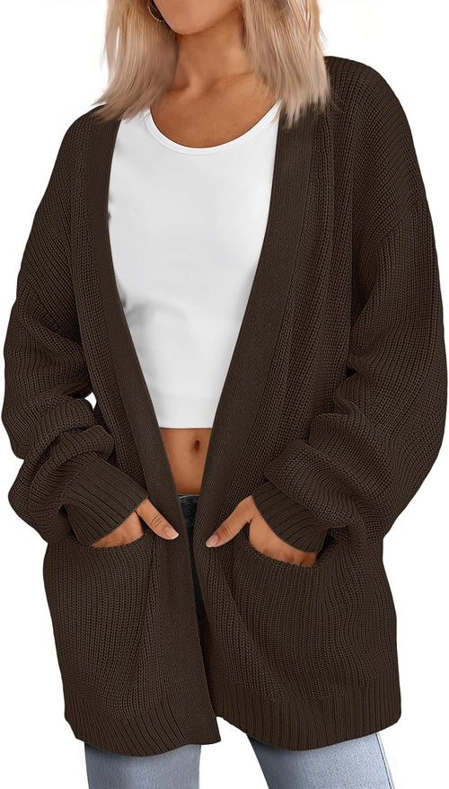 LILLUSORY oversized long cardigan with pockets, photo 1 of 19