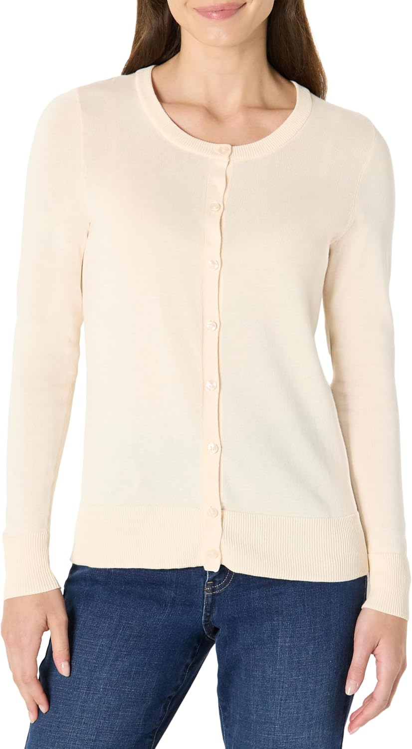 Amazon Essentials lightweight crewneck cardigan sweater, photo 10 of 26