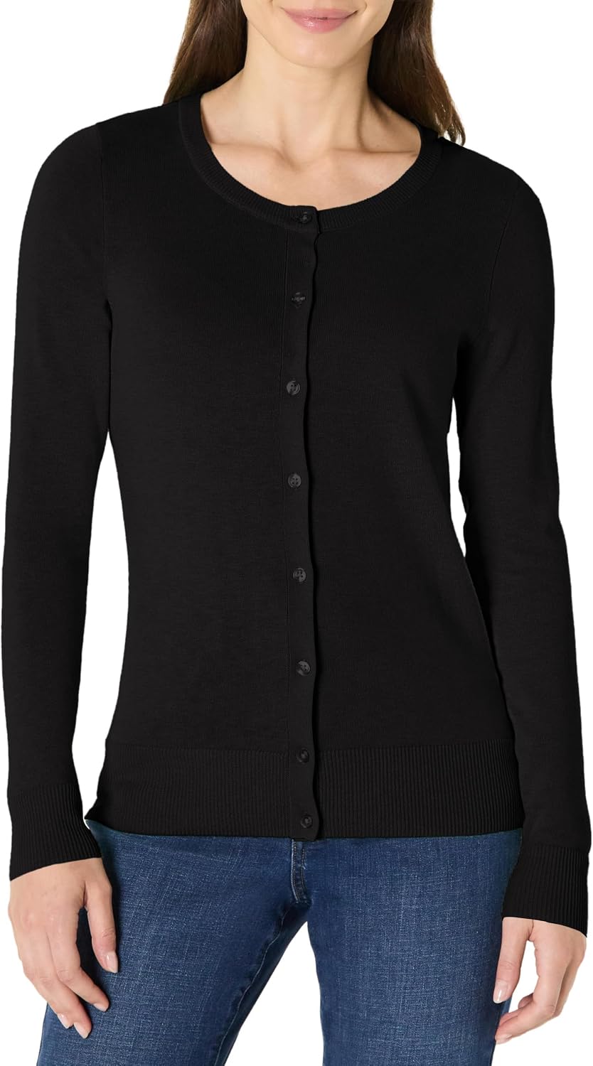 Amazon Essentials lightweight crewneck cardigan sweater, photo 2 of 26