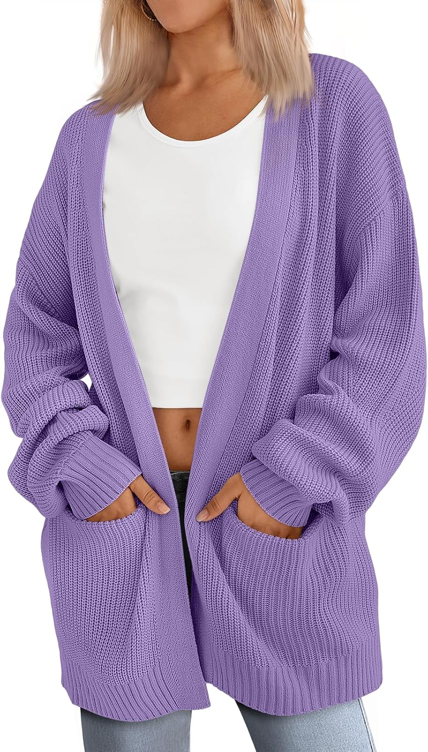 LILLUSORY oversized long cardigan with pockets, photo 4 of 19