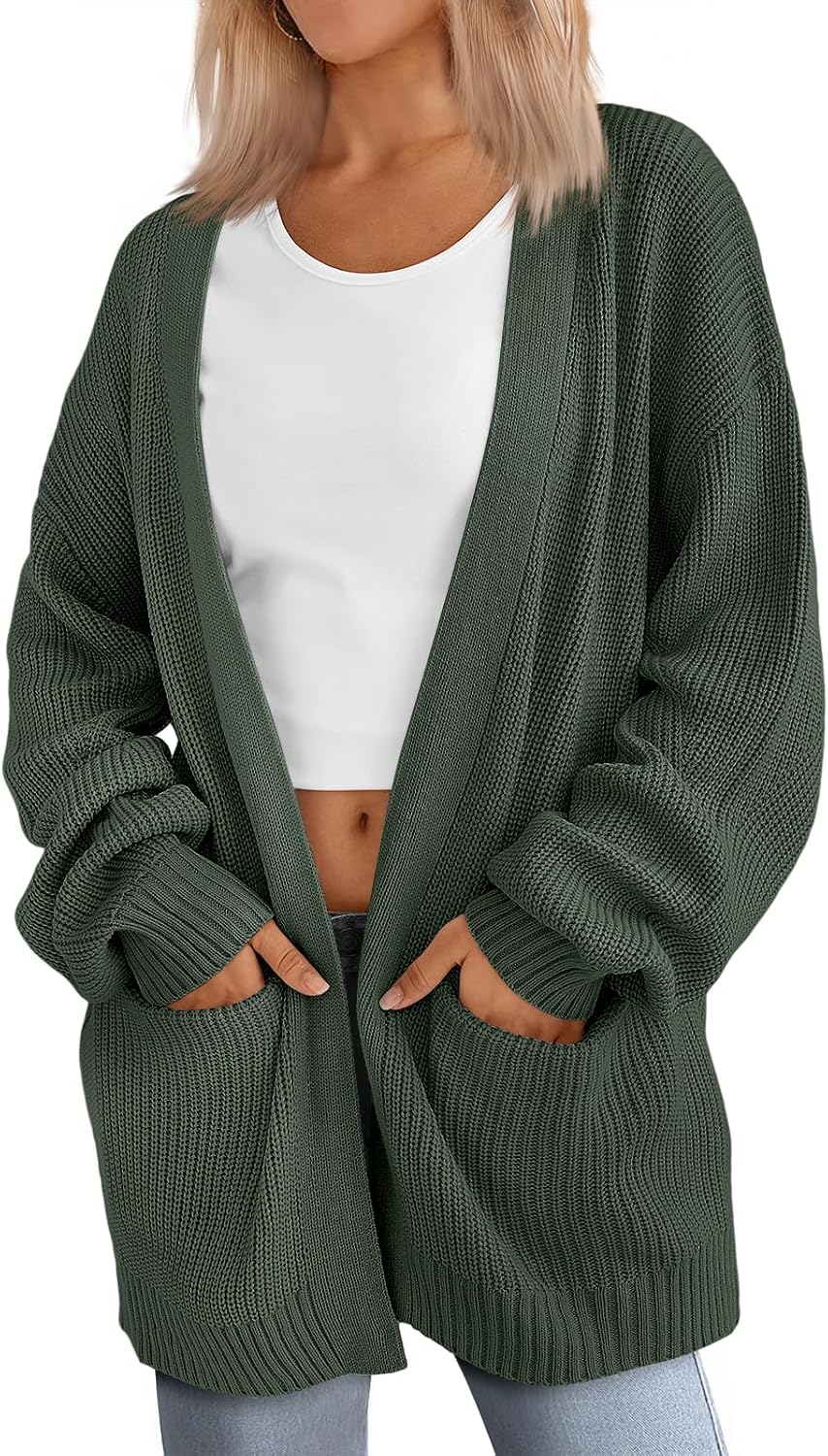 LILLUSORY oversized long cardigan with pockets, photo 6 of 19