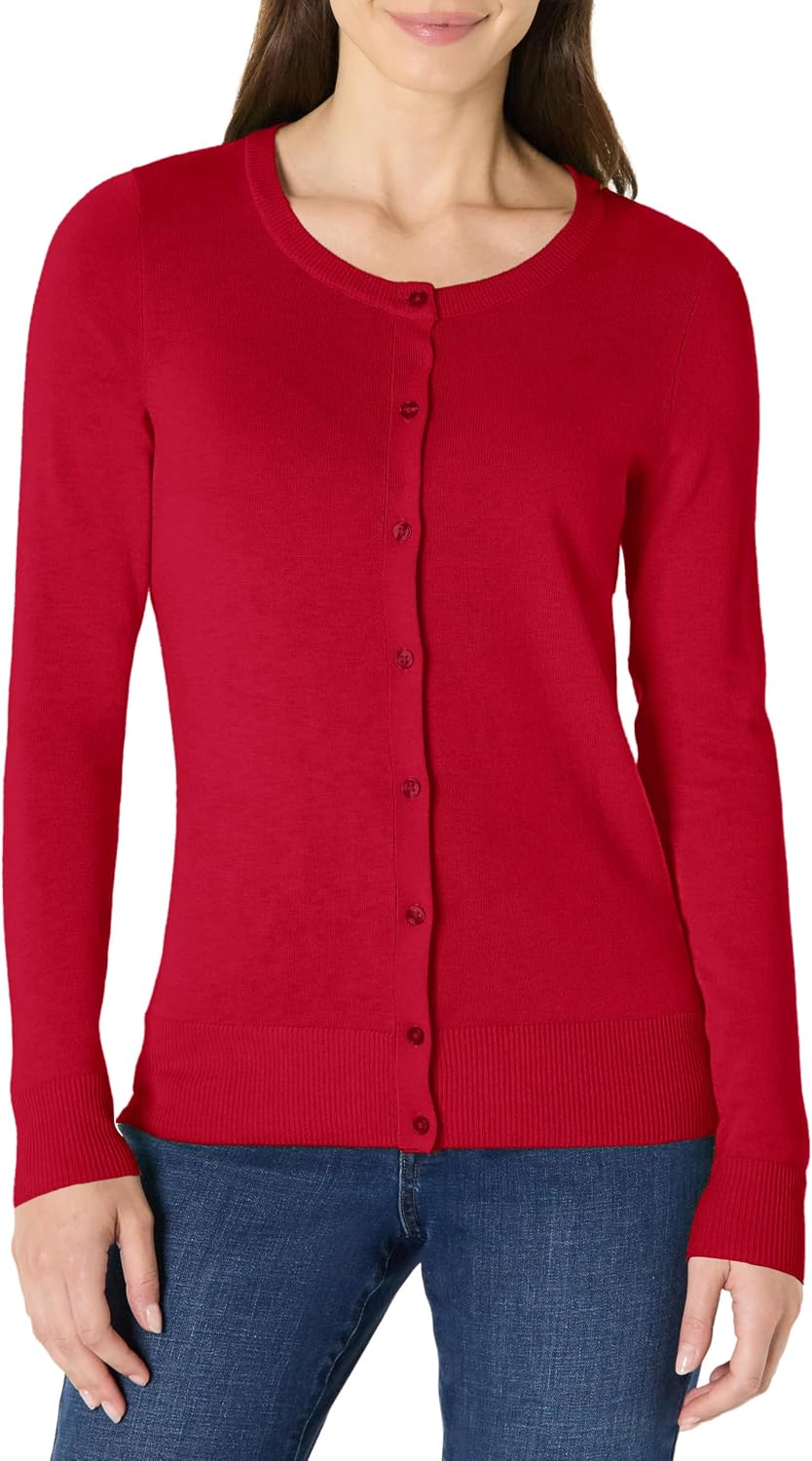 Amazon Essentials lightweight crewneck cardigan sweater, photo 5 of 26