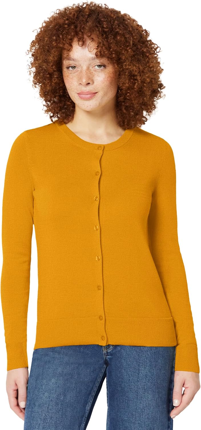 Amazon Essentials lightweight crewneck cardigan sweater, photo 3 of 26