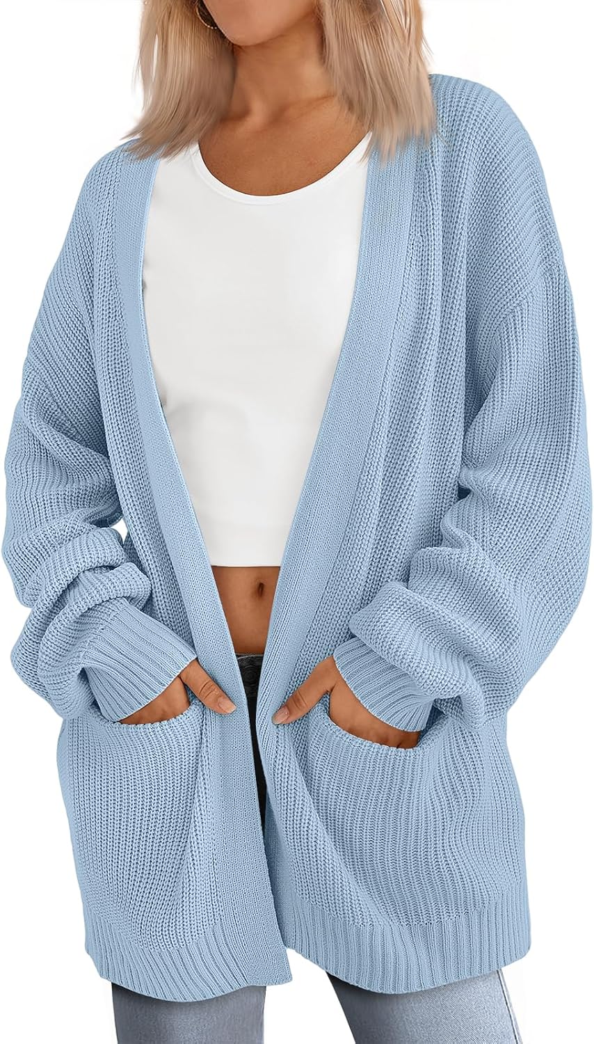 LILLUSORY oversized long cardigan with pockets, photo 8 of 19