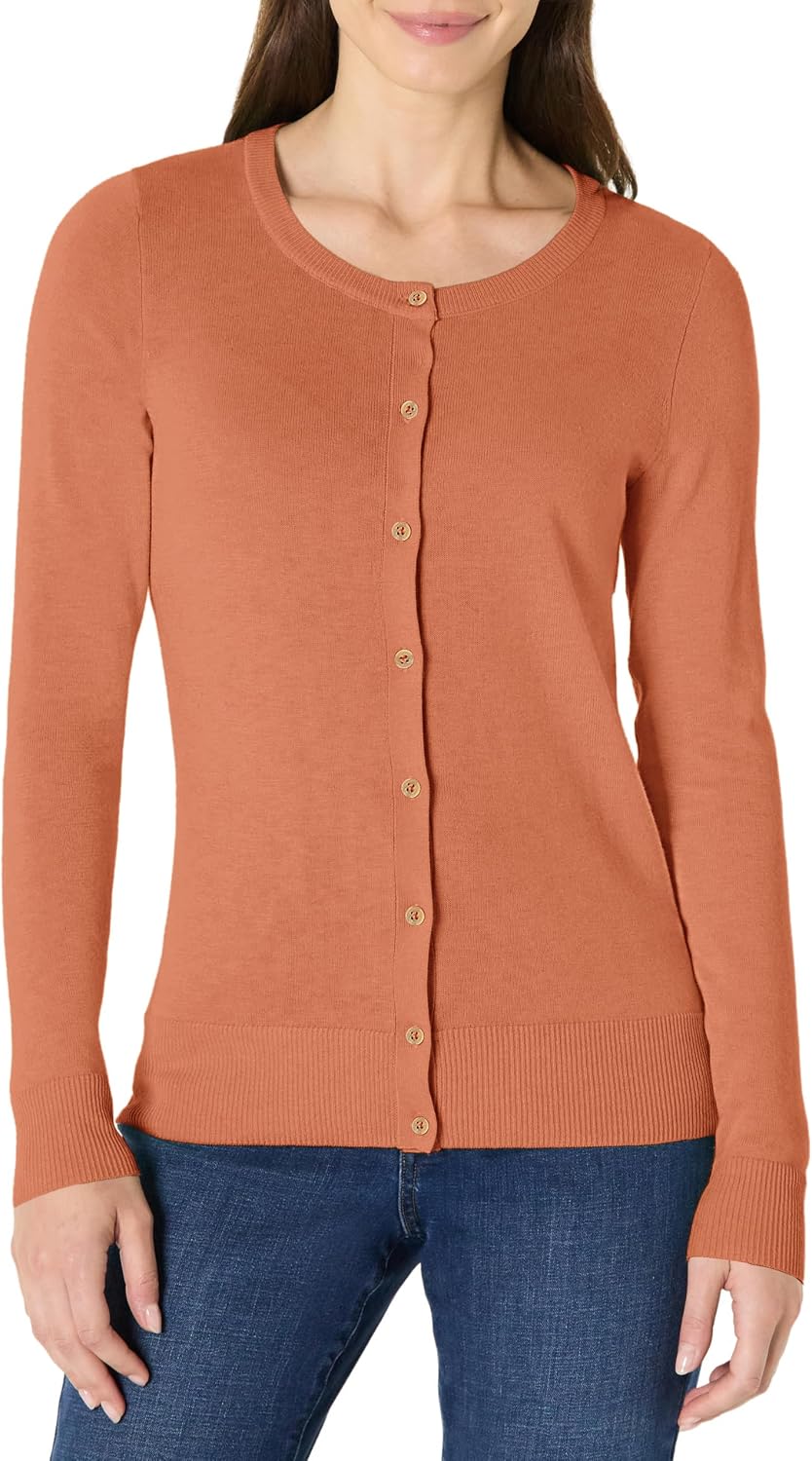 Amazon Essentials lightweight crewneck cardigan sweater, photo 8 of 26
