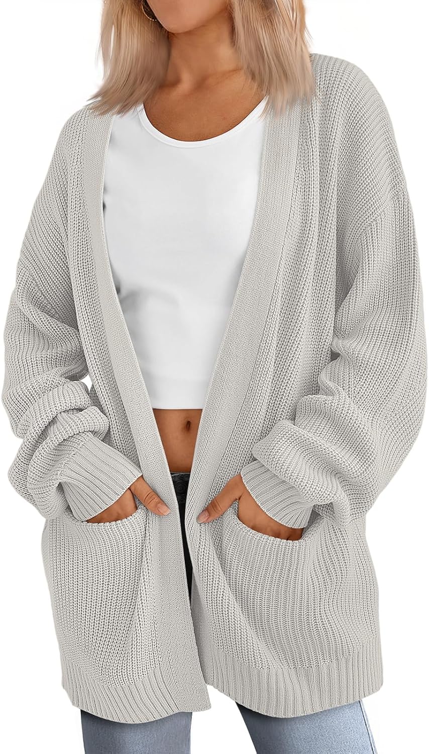 LILLUSORY oversized long cardigan with pockets, photo 17 of 19